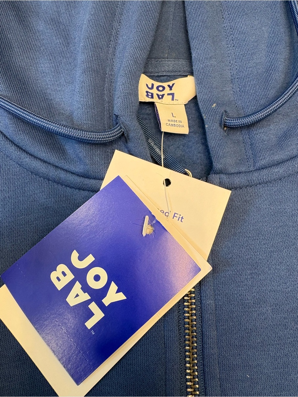 🆕🎉NWT JoyLab Light Blue Zip Hoodie with Mid-Blue Straight Jeans - Picture 7 of 12